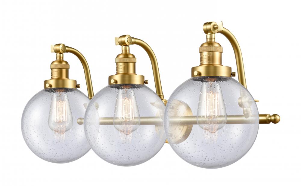 Beacon - 3 Light - 28 inch - Satin Gold - Adjustable Bath Vanity Light