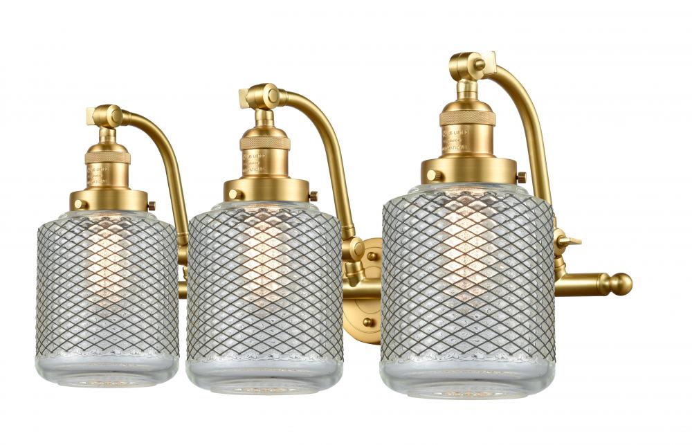 Stanton - 3 Light - 28 inch - Satin Gold - Adjustable Bath Vanity Light