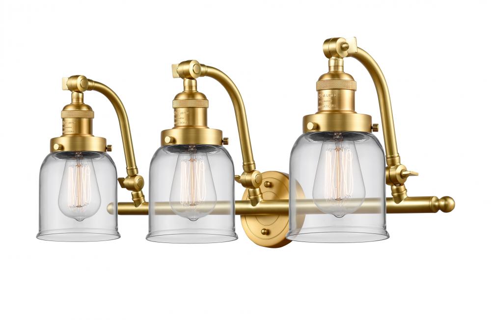 Bell - 3 Light - 28 inch - Satin Gold - Adjustable Bath Vanity Light
