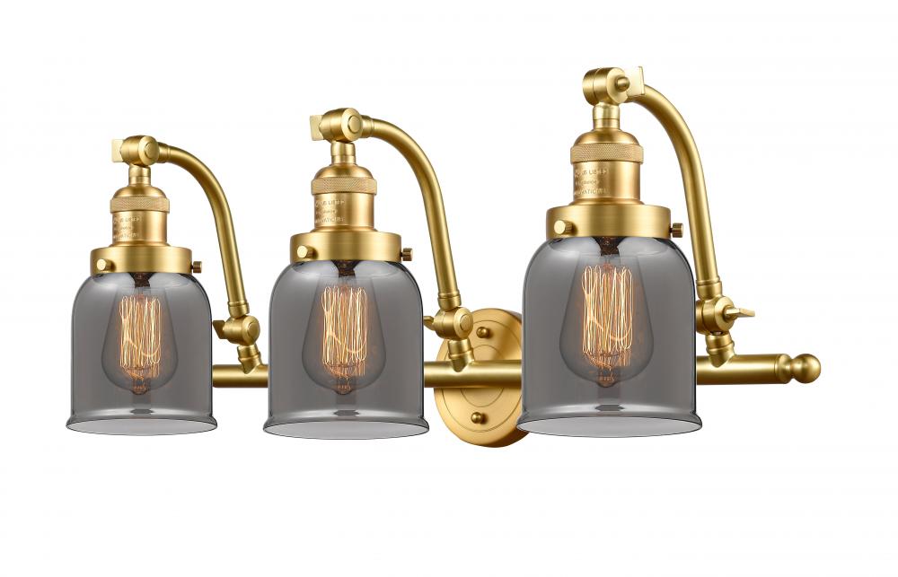 Bell - 3 Light - 28 inch - Satin Gold - Adjustable Bath Vanity Light