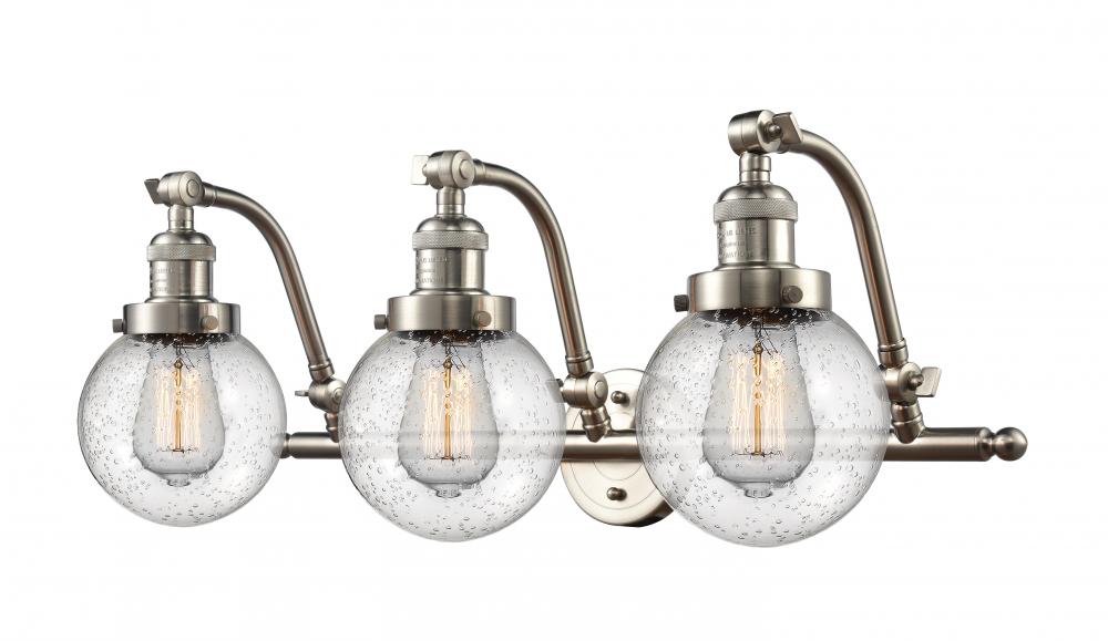Beacon - 3 Light - 26 inch - Brushed Satin Nickel - Adjustable Bath Vanity Light