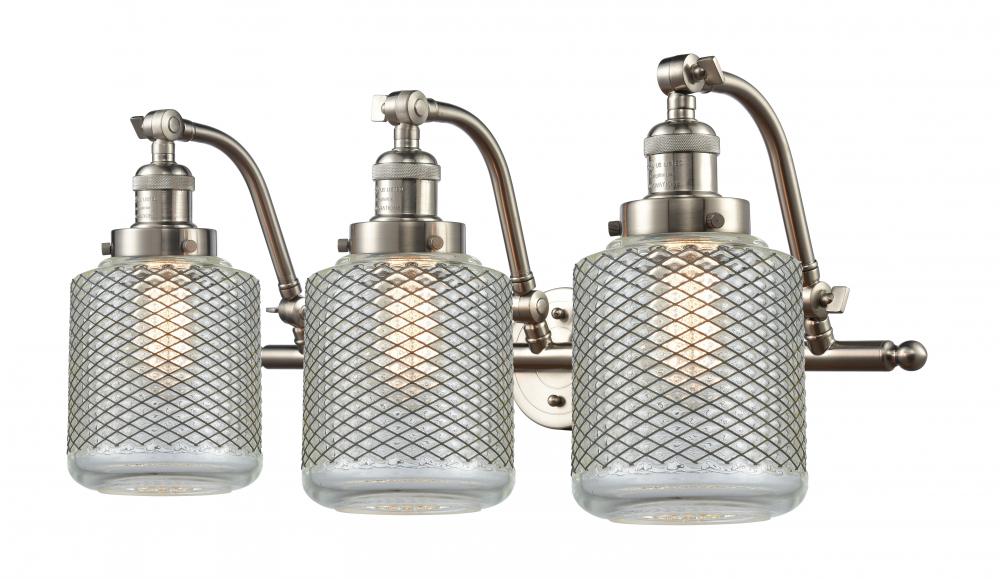 Stanton - 3 Light - 28 inch - Brushed Satin Nickel - Adjustable Bath Vanity Light