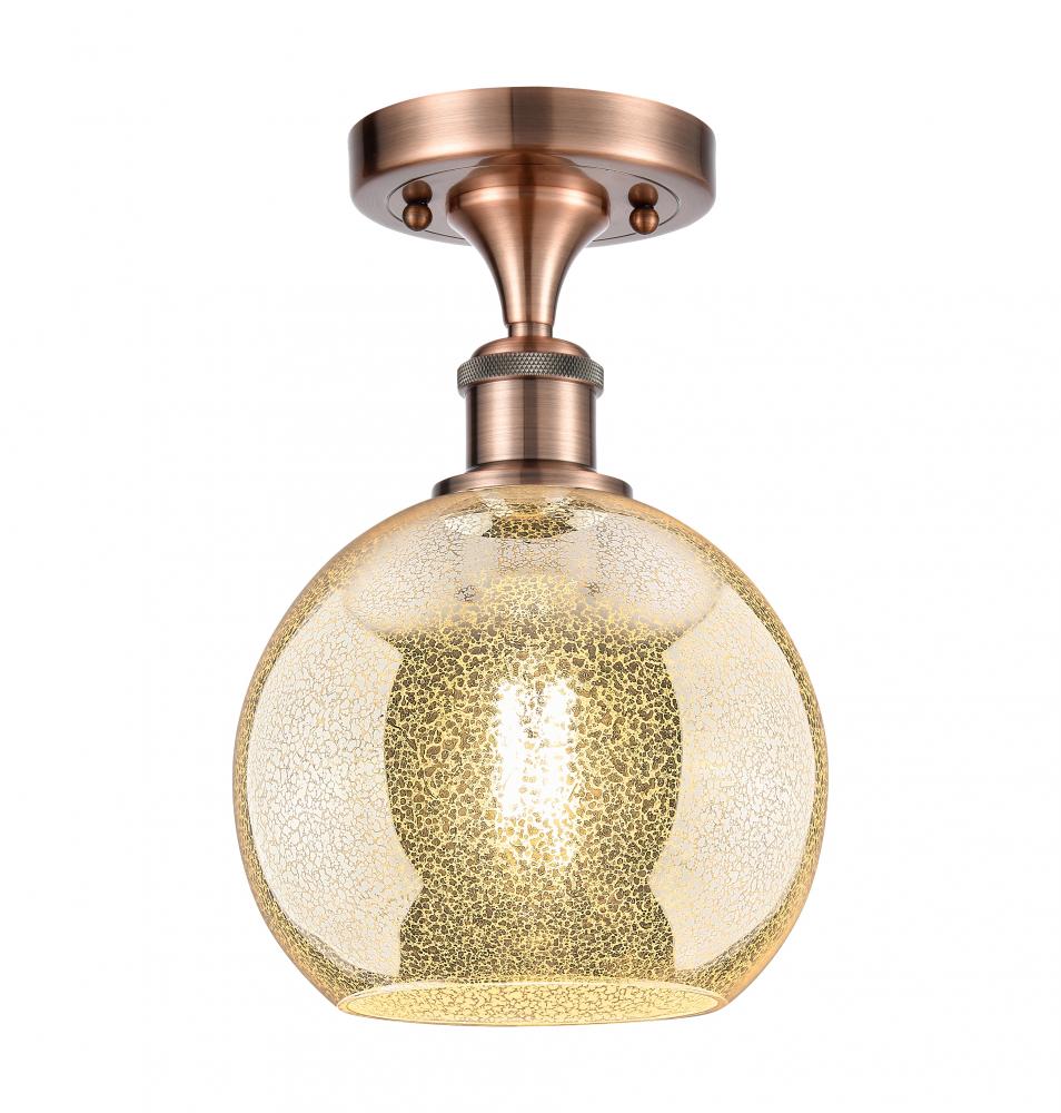 Athens - 1 Light - 8 inch - Antique Copper - Semi-Flush Mount