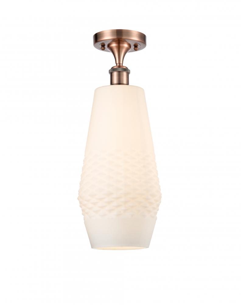 Windham - 1 Light - 7 inch - Antique Copper - Semi-Flush Mount