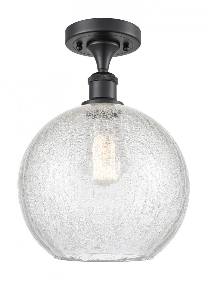 Athens - 1 Light - 10 inch - Matte Black - Semi-Flush Mount