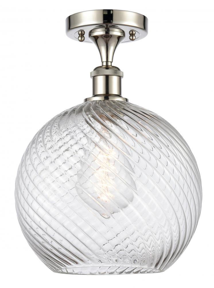 Large Twisted Swirl 1 Light Semi-Flush Mount