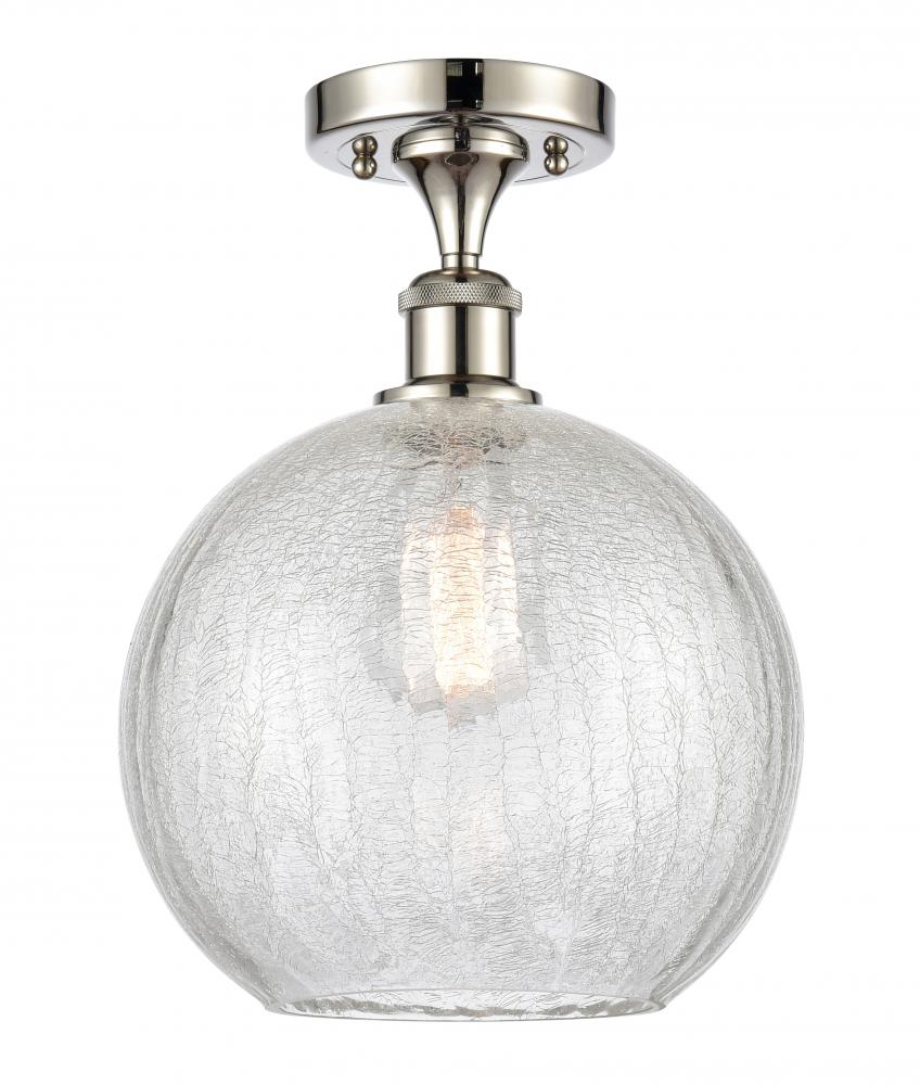 Athens - 1 Light - 10 inch - Polished Nickel - Semi-Flush Mount