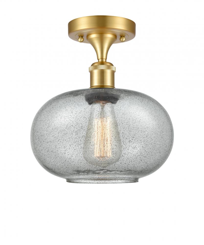 Gorham - 1 Light - 10 inch - Satin Gold - Semi-Flush Mount