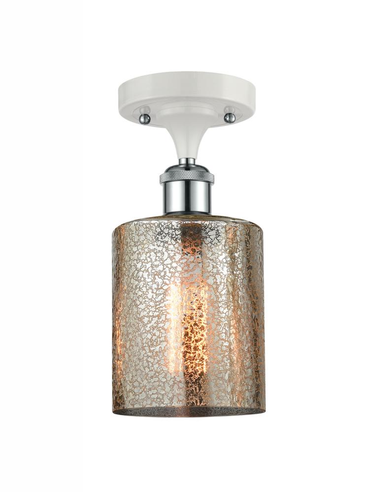 Cobbleskill - 1 Light - 5 inch - White Polished Chrome - Semi-Flush Mount