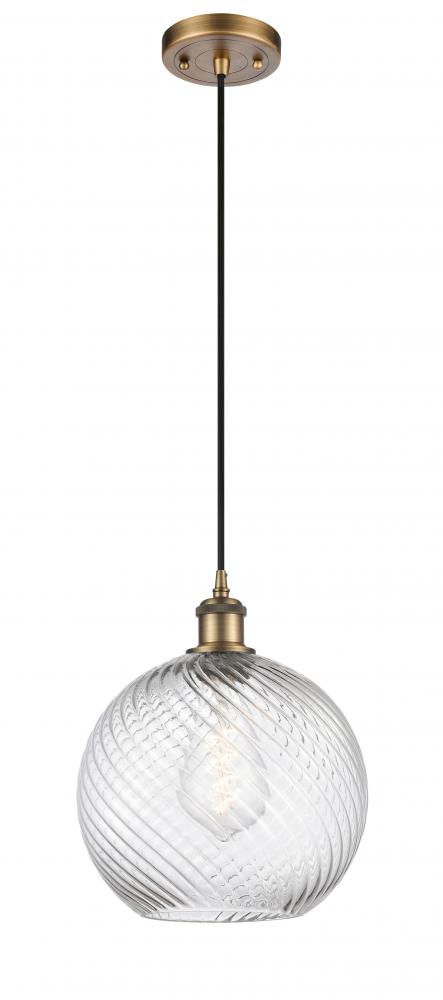 Large Twisted Swirl 1 Light Mini Pendant