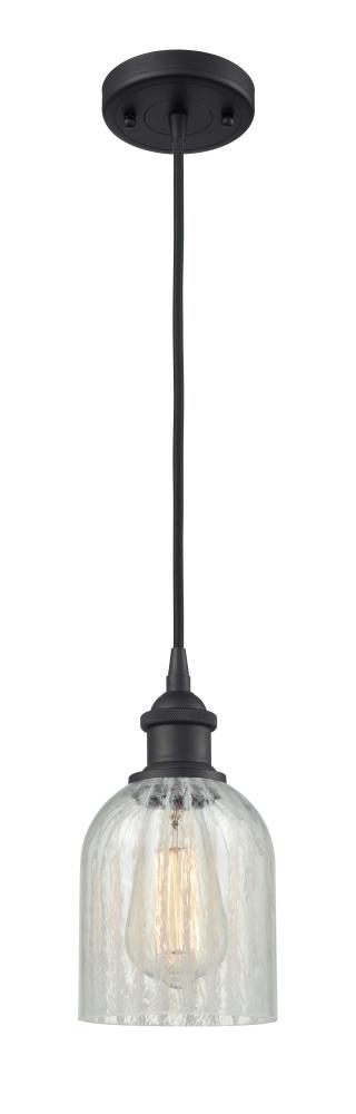 Caledonia - 1 Light - 5 inch - Matte Black - Cord hung - Mini Pendant