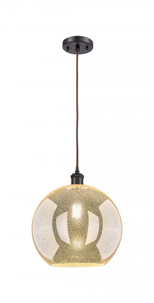 Athens - 1 Light - 12 inch - Oil Rubbed Bronze - Cord hung - Mini Pendant
