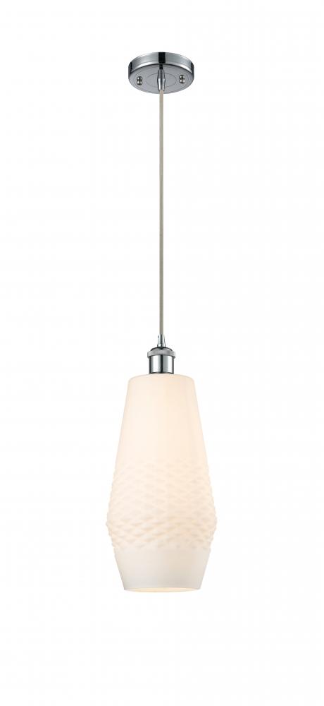 Windham - 1 Light - 7 inch - Polished Chrome - Cord hung - Mini Pendant