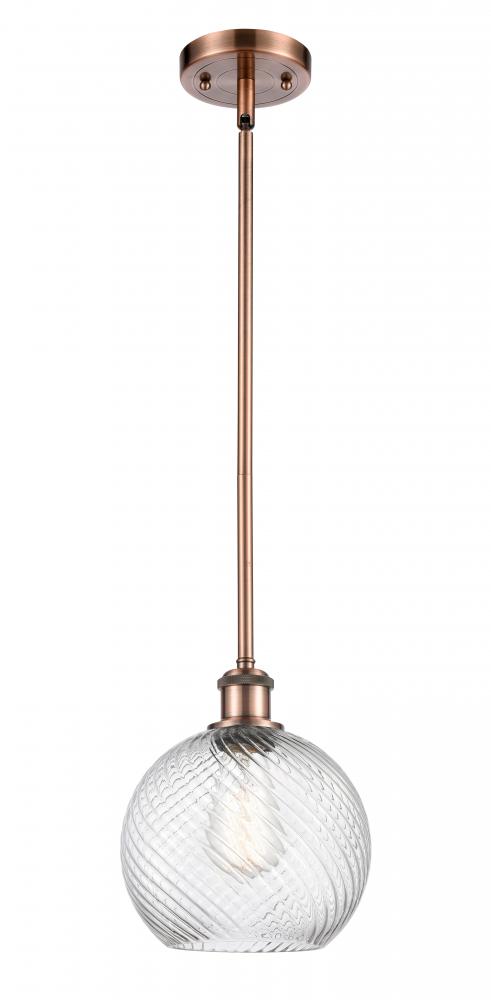 Twisted Swirl 1 Light 8 inch Mini Pendant