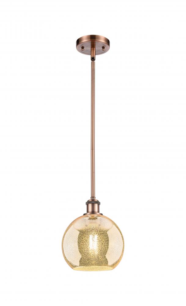 Athens - 1 Light - 8 inch - Antique Copper - Mini Pendant