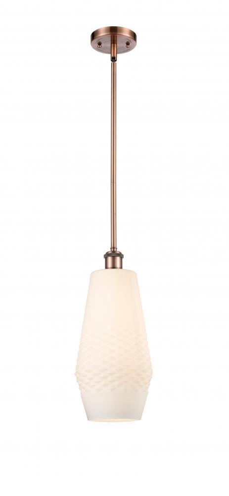 Windham - 1 Light - 7 inch - Antique Copper - Mini Pendant