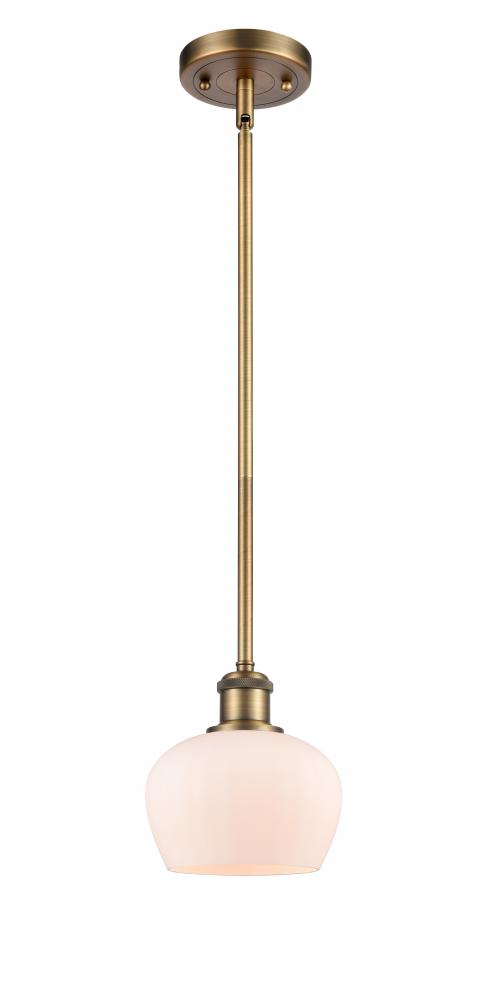 Fenton - 1 Light - 7 inch - Brushed Brass - Mini Pendant