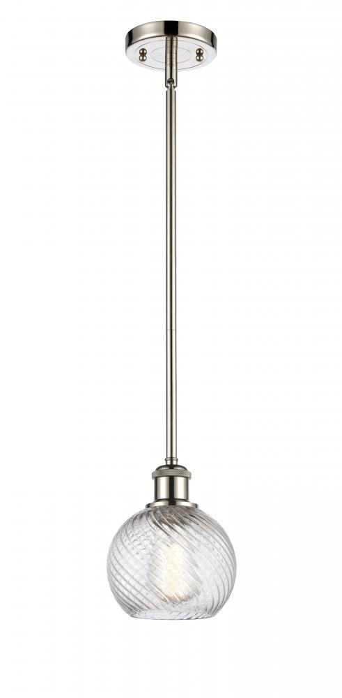 Twisted Swirl 1 Light 6 inch Mini Pendant