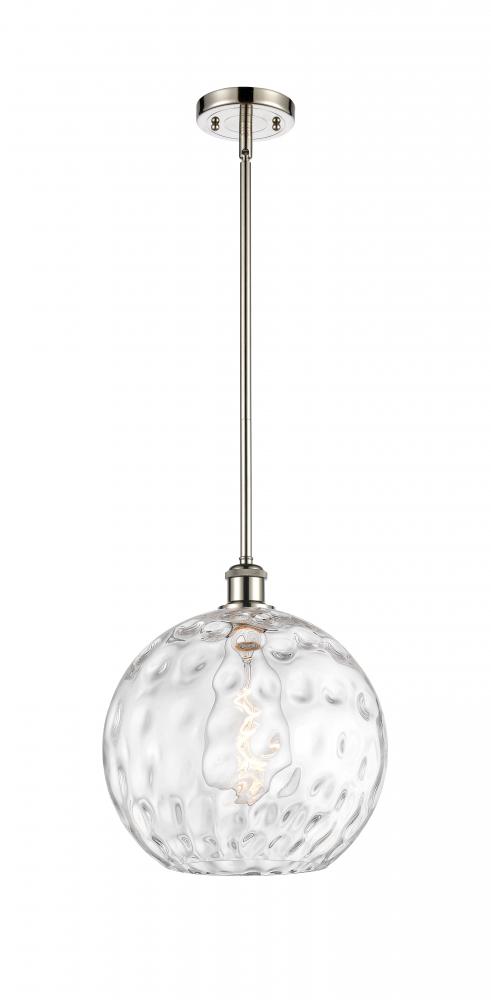 Athens Water Glass - 1 Light - 12 inch - Polished Nickel - Mini Pendant