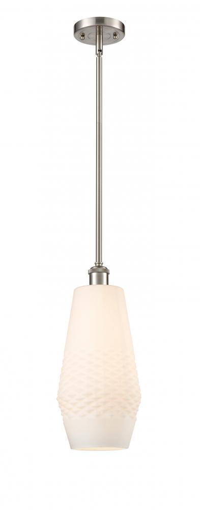 Windham - 1 Light - 7 inch - Brushed Satin Nickel - Mini Pendant