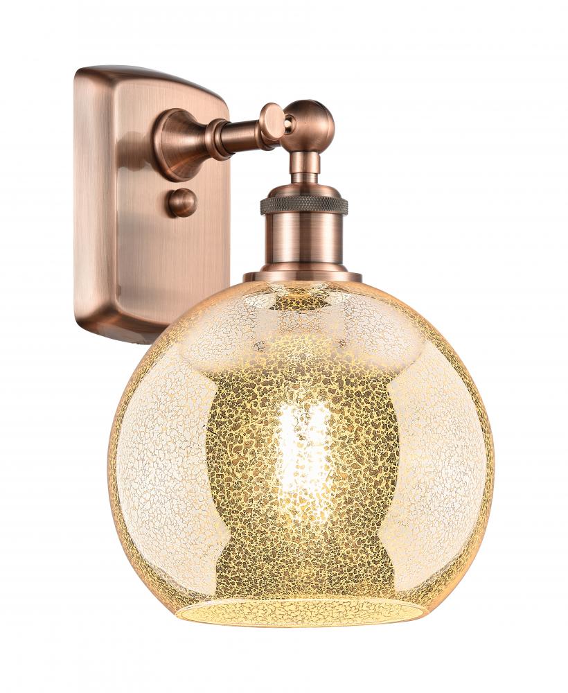 Athens - 1 Light - 8 inch - Antique Copper - Sconce