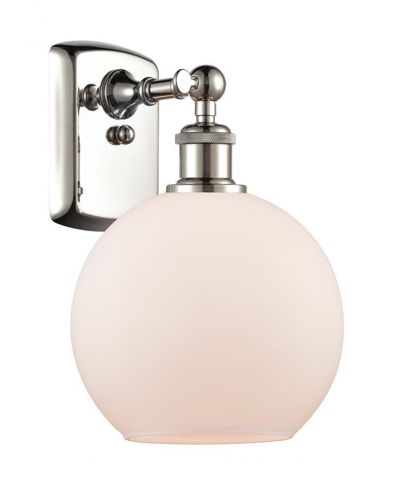 Athens - 1 Light - 8 inch - Polished Nickel - Sconce