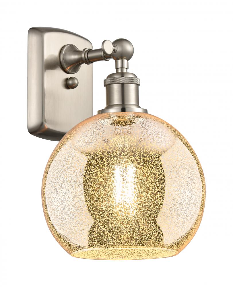 Athens - 1 Light - 8 inch - Brushed Satin Nickel - Sconce