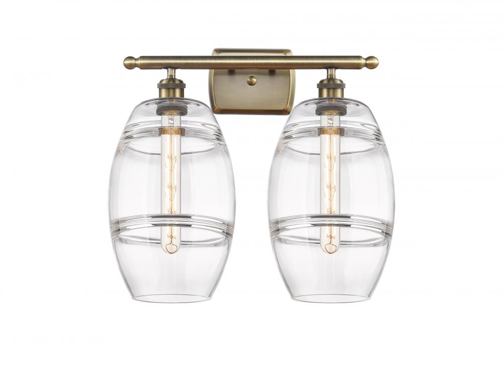 Vaz - 2 Light - 18 inch - Antique Brass - Bath Vanity Light