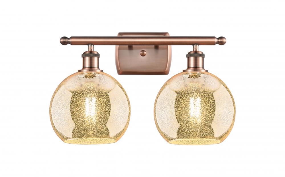 Athens - 2 Light - 18 inch - Antique Copper - Bath Vanity Light