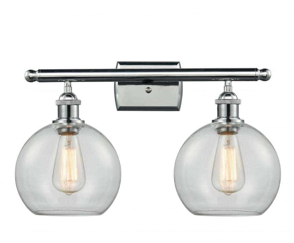 Athens - 2 Light - 18 inch - Polished Chrome - Bath Vanity Light