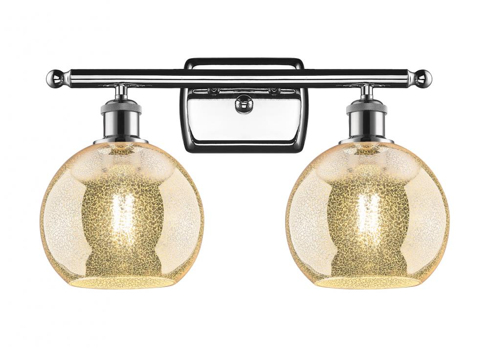 Athens - 2 Light - 18 inch - Polished Chrome - Bath Vanity Light