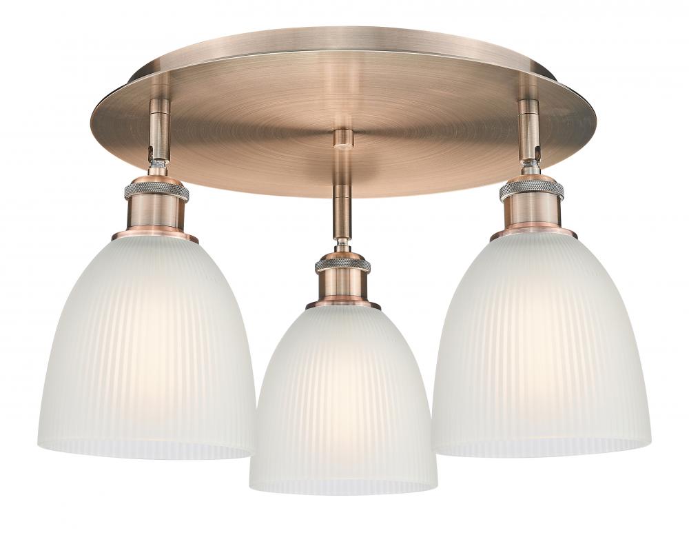 Castile - 3 Light - 18 inch - Antique Copper - Semi-Flush Mount