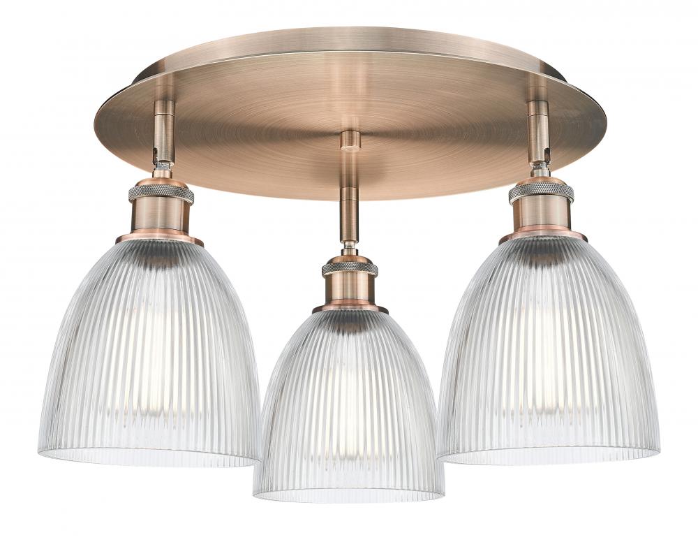 Castile - 3 Light - 18 inch - Antique Copper - Semi-Flush Mount