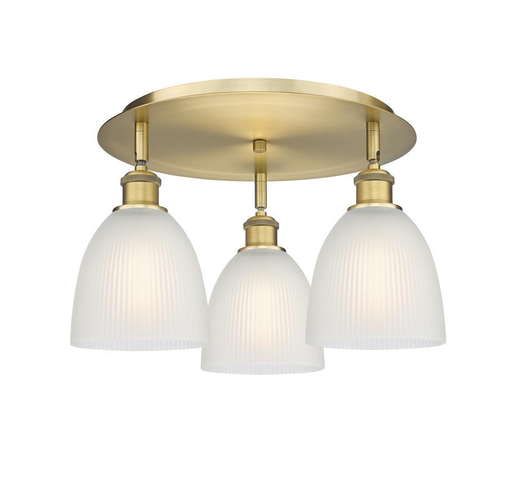 Castile - 3 Light - 18 inch - Brushed Brass - Semi-Flush Mount
