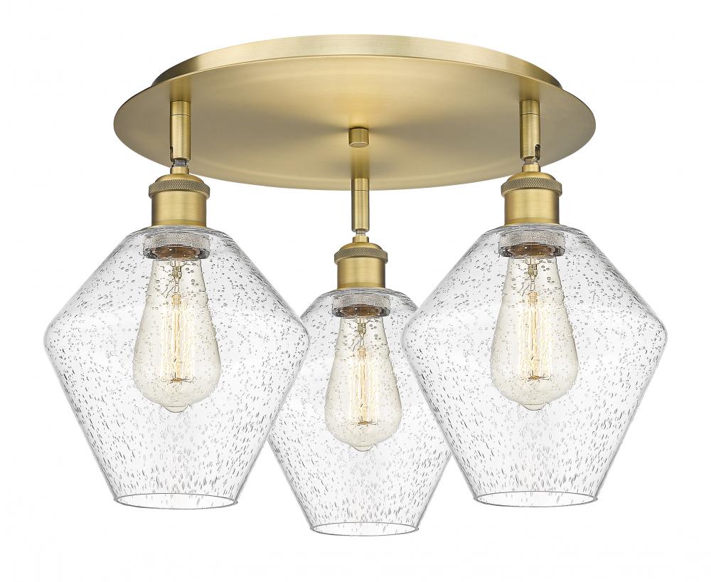 Cindyrella - 3 Light - 20 inch - Brushed Brass - Semi-Flush Mount