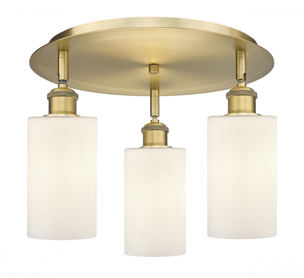 Clymer - 3 Light - 16 inch - Brushed Brass - Semi-Flush Mount