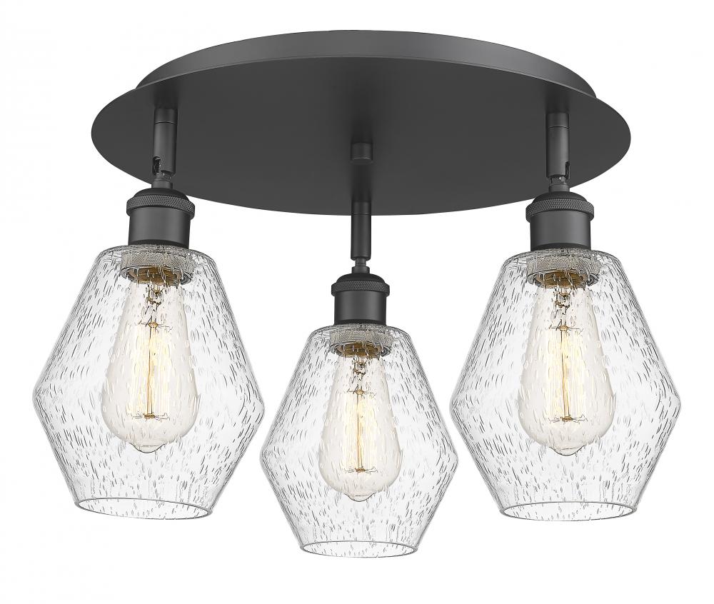 Cindyrella - 3 Light - 18 inch - Matte Black - Semi-Flush Mount