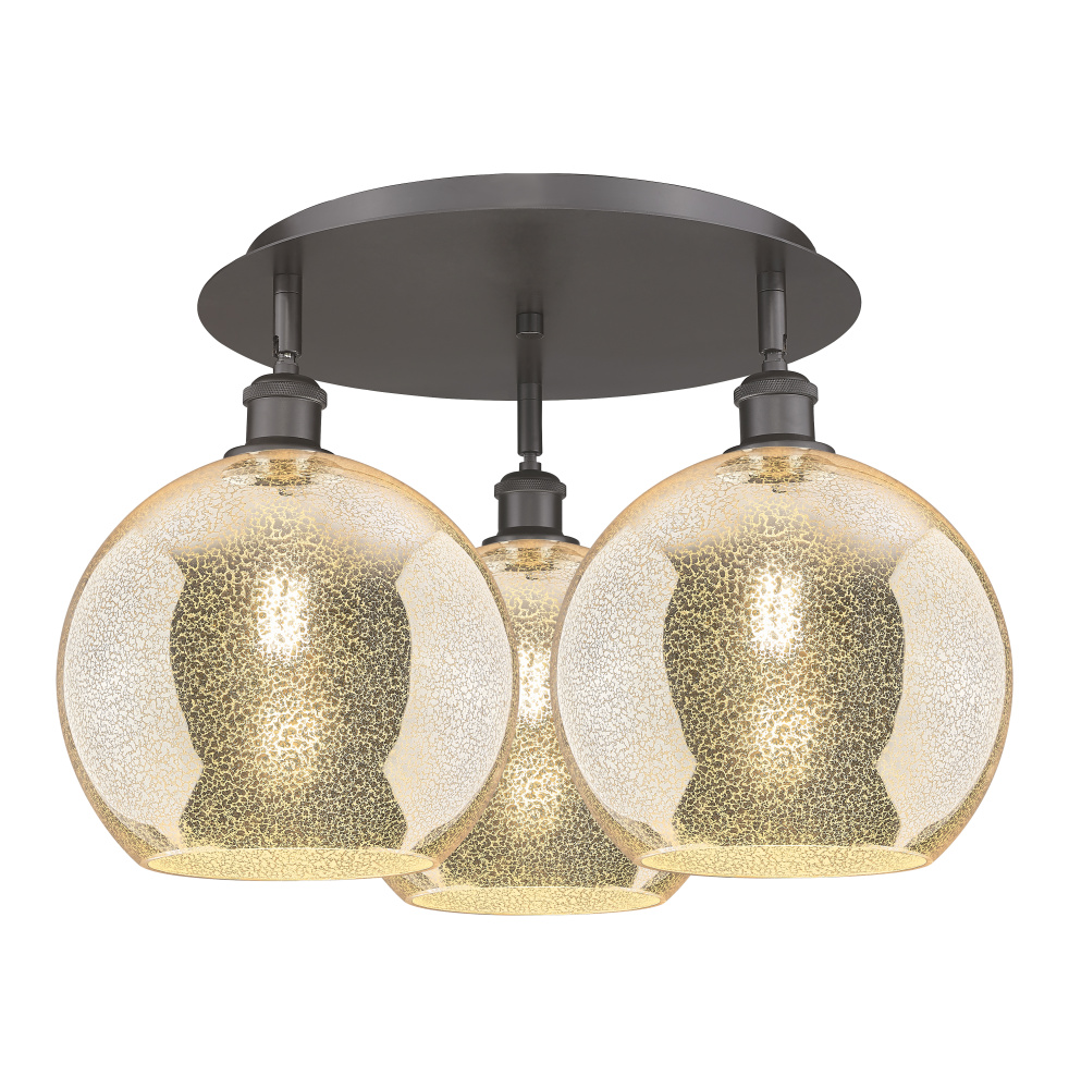 Athens - 3 Light - 22 inch - Oil Rubbed Bronze - Semi-Flush Mount