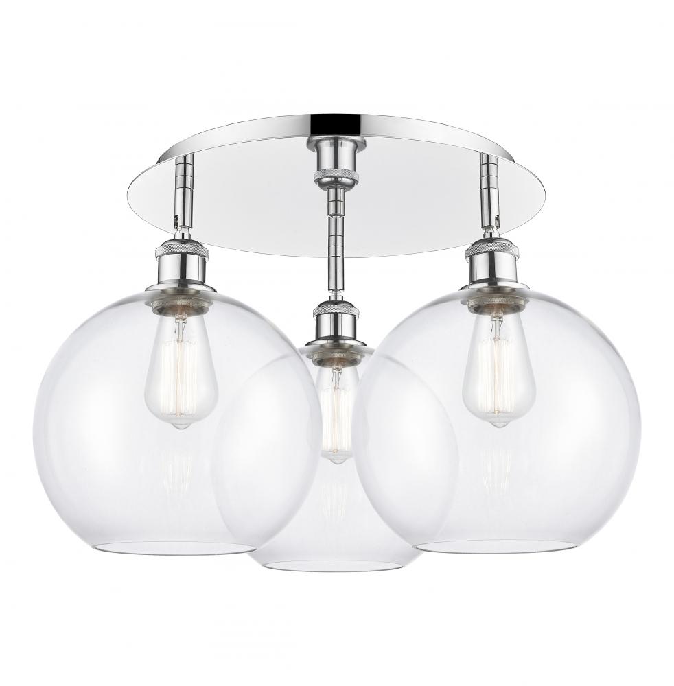 Athens - 3 Light - 22 inch - Polished Chrome - Semi-Flush Mount