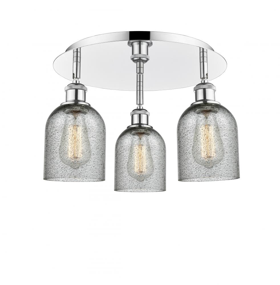 Caledonia - 3 Light - 17 inch - Polished Chrome - Semi-Flush Mount