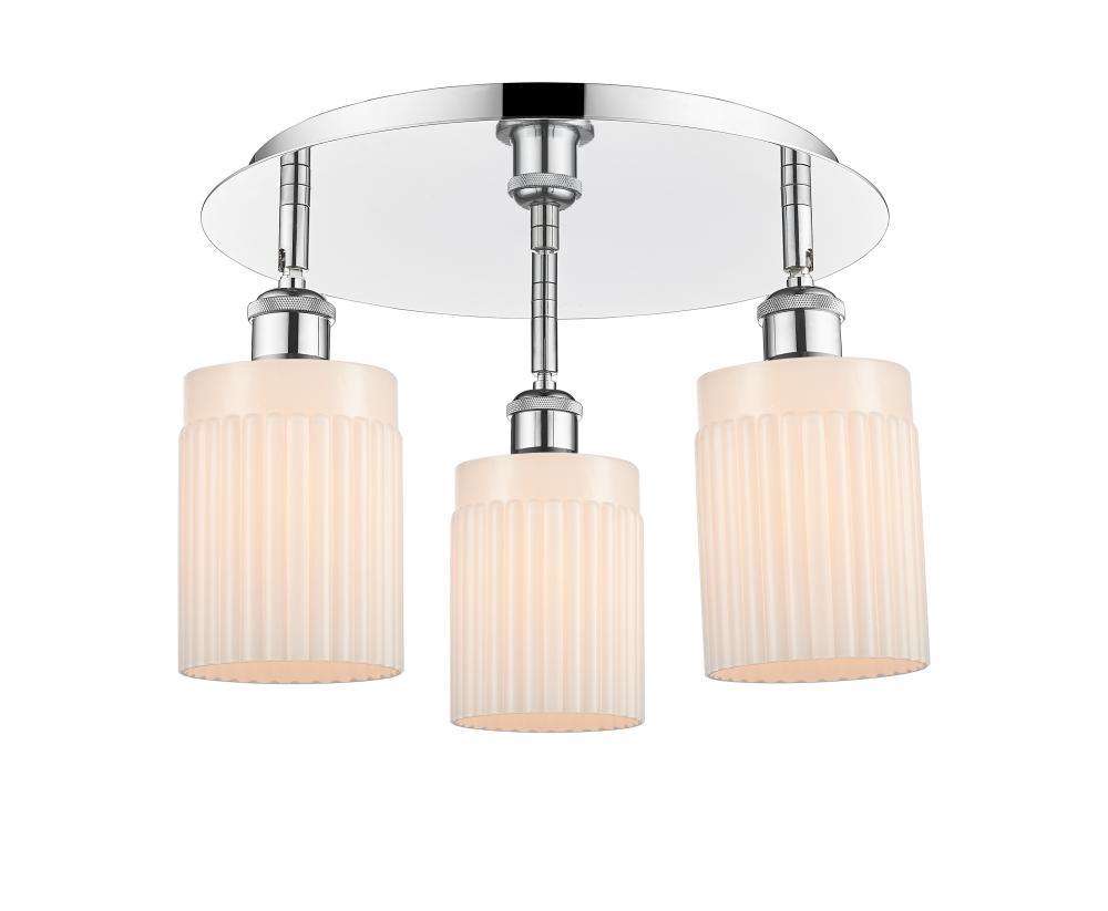 Hadley - 3 Light - 16 inch - Polished Chrome - Semi-Flush Mount