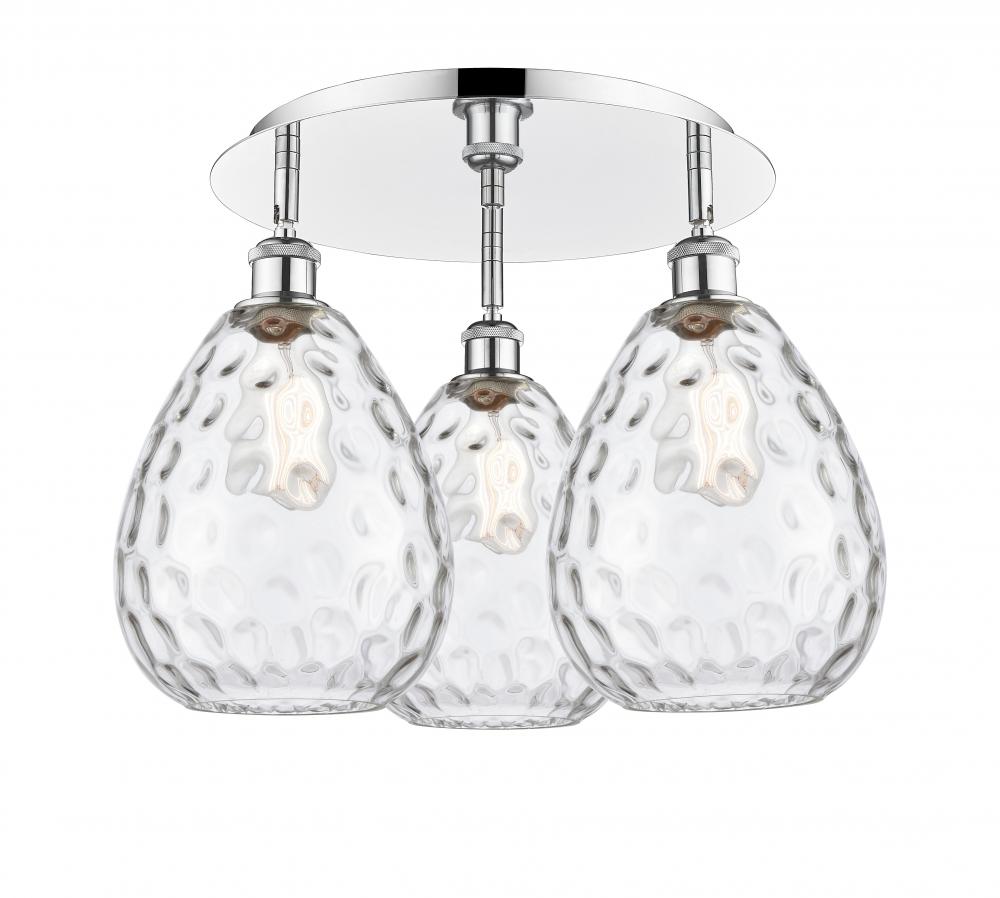 Waverly - 3 Light - 20 inch - Polished Chrome - Semi-Flush Mount