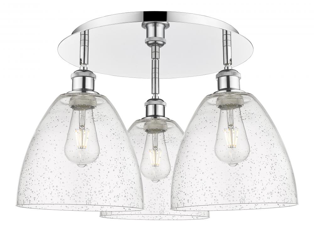 Bristol - 3 Light - 21 inch - Polished Chrome - Semi-Flush Mount