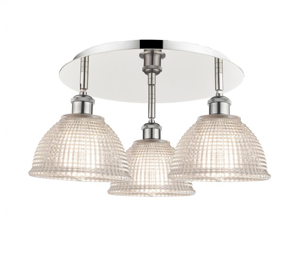 Arietta - 3 Light - 20 inch - Polished Nickel - Semi-Flush Mount