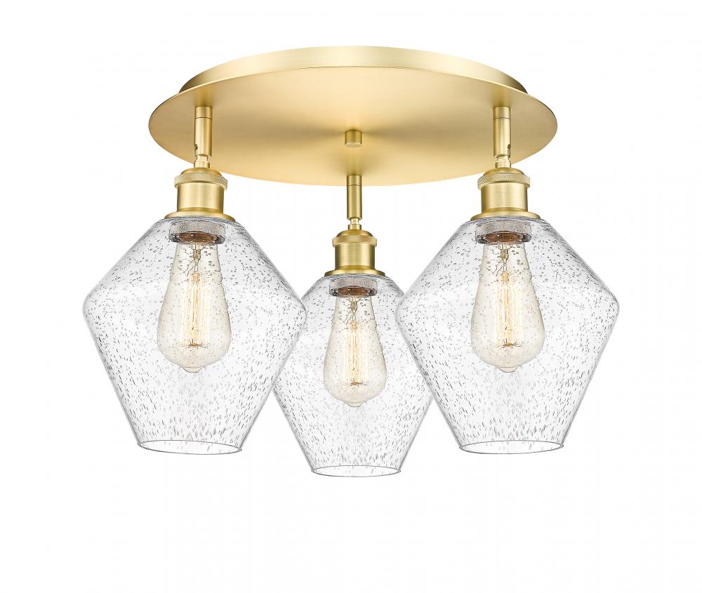 Cindyrella - 3 Light - 20 inch - Satin Gold - Semi-Flush Mount