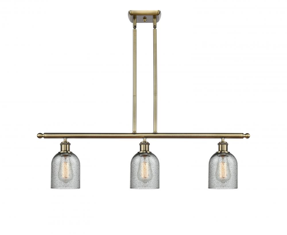 Caledonia - 3 Light - 36 inch - Antique Brass - Stem hung - Island Light