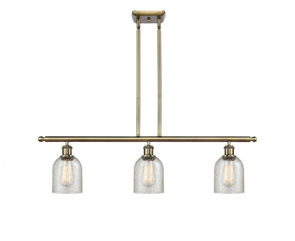 Caledonia - 3 Light - 36 inch - Antique Brass - Stem hung - Island Light