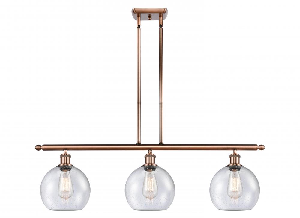 Athens - 3 Light - 36 inch - Antique Copper - Stem hung - Island Light