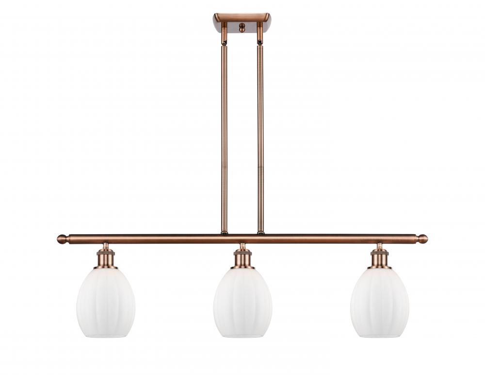 Eaton - 3 Light - 36 inch - Antique Copper - Stem hung - Island Light