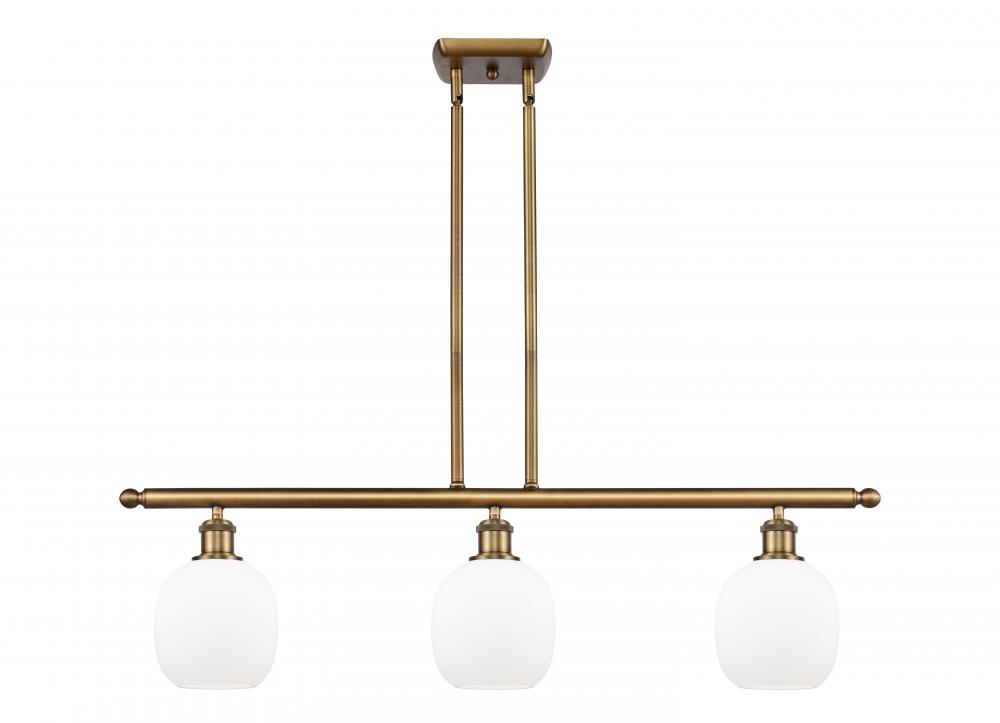 Belfast - 3 Light - 36 inch - Brushed Brass - Stem hung - Island Light